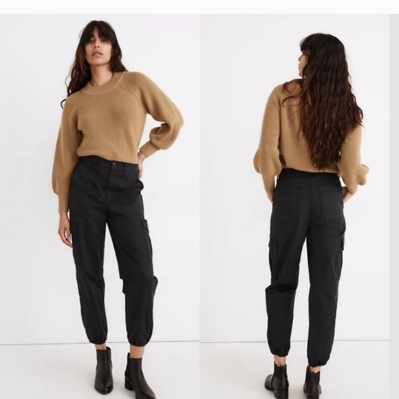 Madewell Cargo Joggers Size 32 Navy NWT Sporty Utility Spring Lightweight - Picture 2 of 15